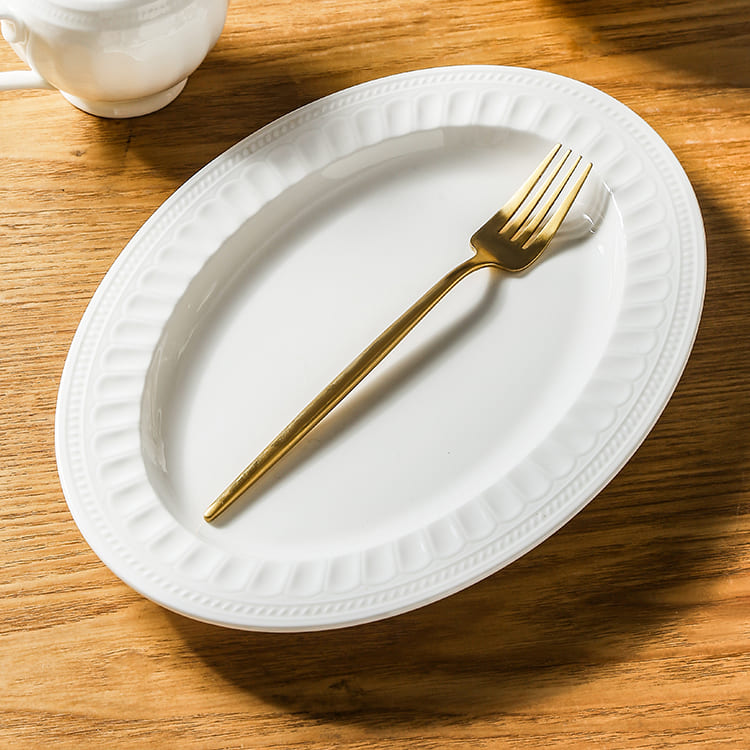 Roman White Oval Plate (2)