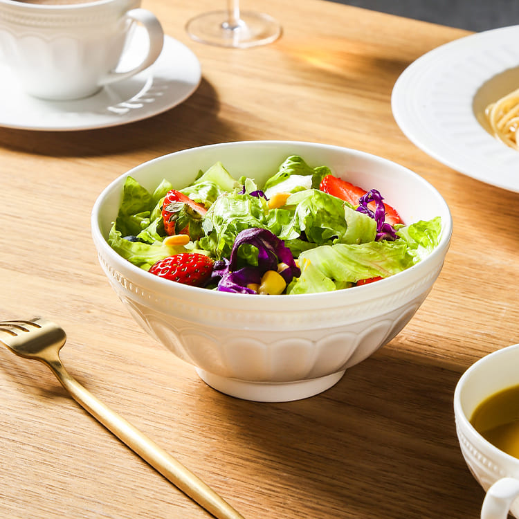 Roman White Salad Bowl (1)