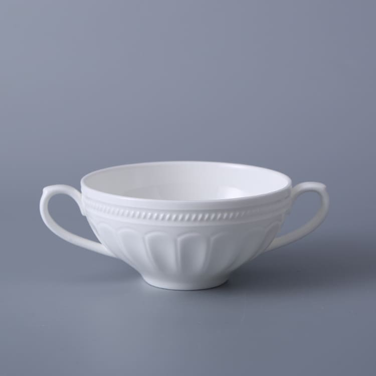 Roman White Soup Cup with Handle (1)