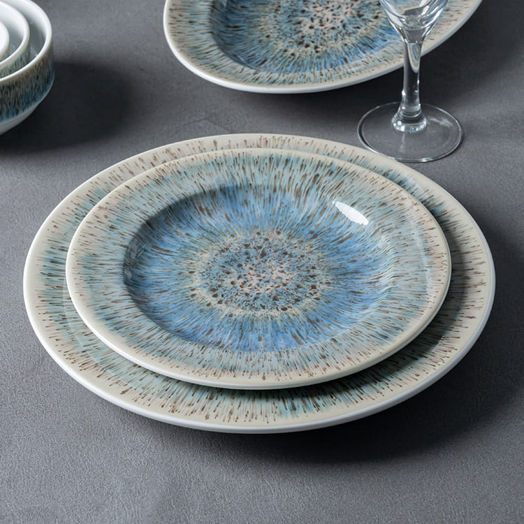 Blue Nova Ceramic Porcelain Dinner Plate 11″ (3)