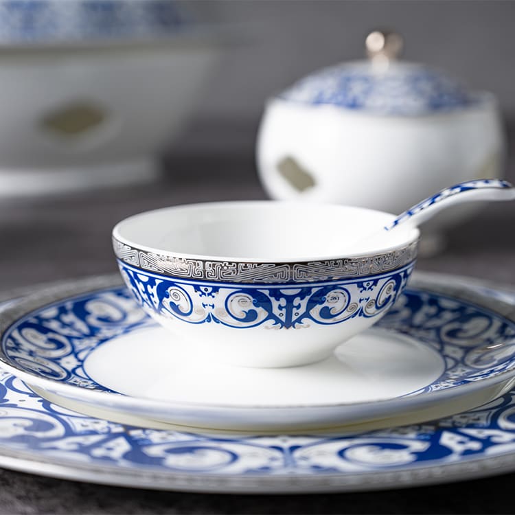 Blue and White Chinese Porcelain Dinnerware (2)