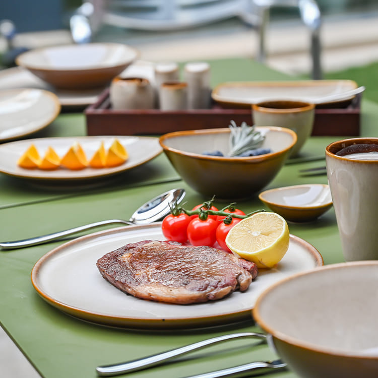 Plato llano marrón caramelo (3)