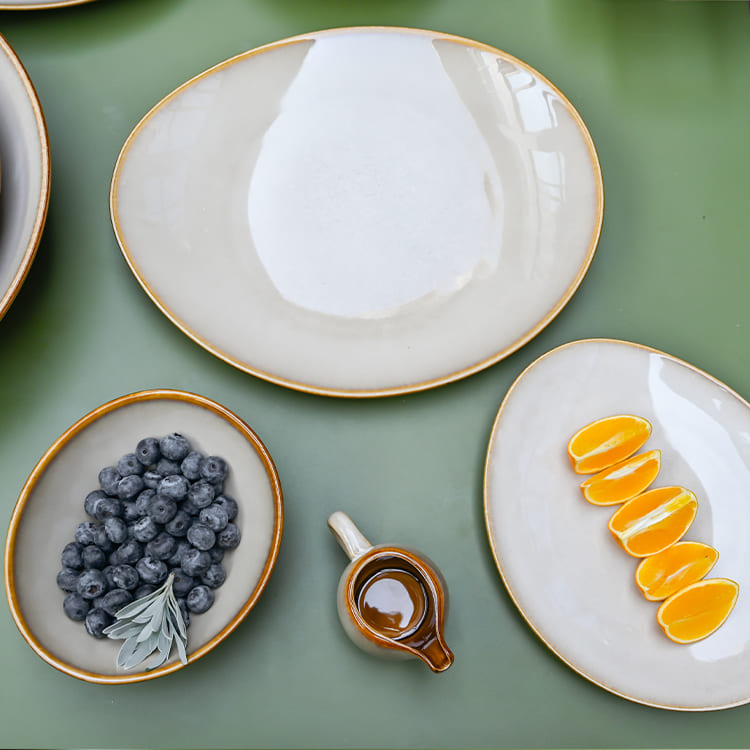 Plato llano marrón caramelo (5)