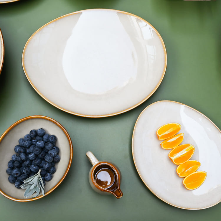 Caramel Brown Dinner Plate 9 Polegada (5)