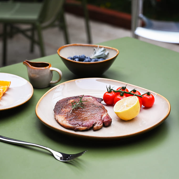 Caramel Brown Dinner Plate 9 Polegada (6)