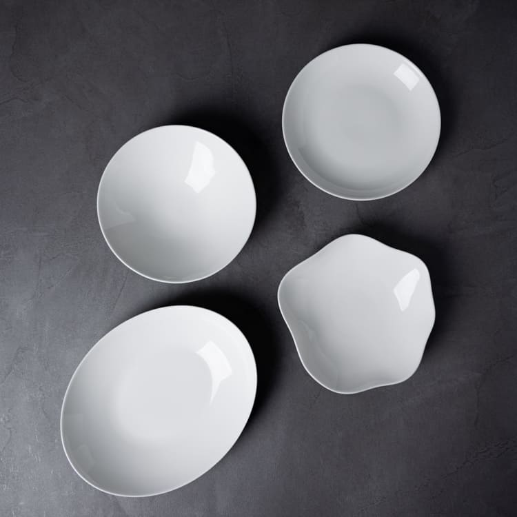 Classic White Fine Porcelain Plates (3)