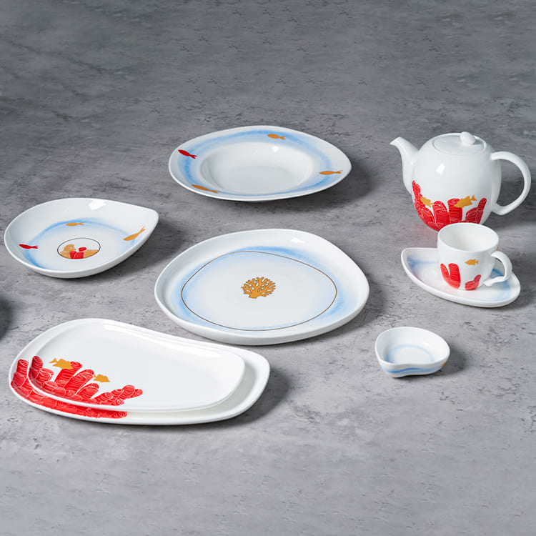 Coral Reef Plates & Dinnerware Fine Porcelain (3)