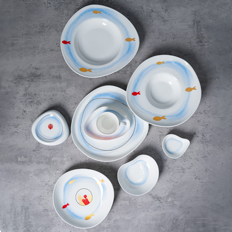 Coral Reef Plates & Dinnerware Fine Porcelain (5)