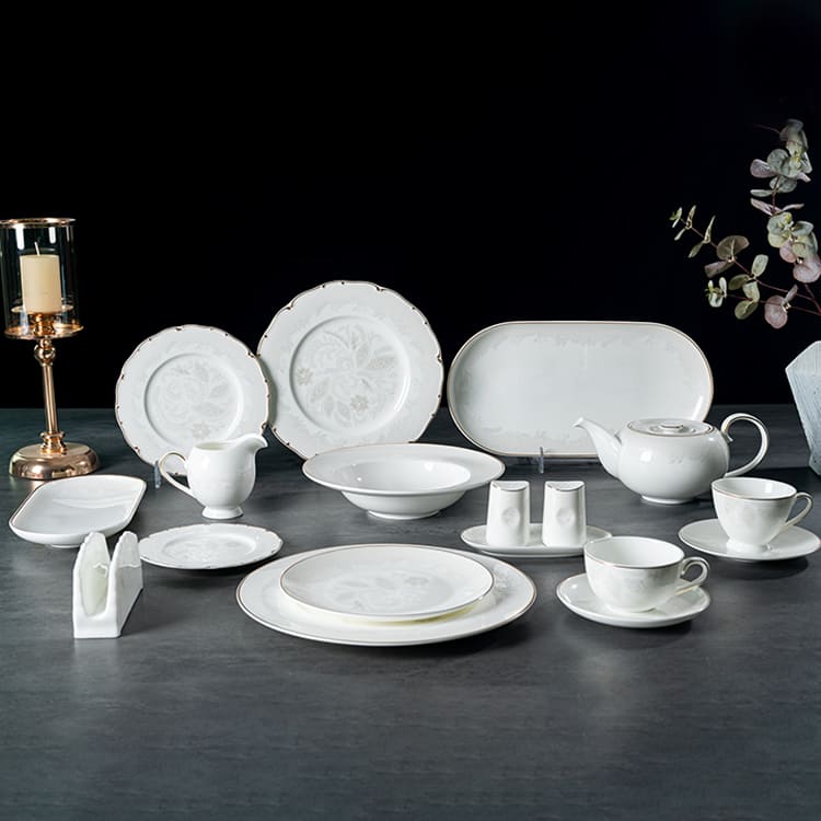 Luxury Floral Bone China Dinnerware Set (2)