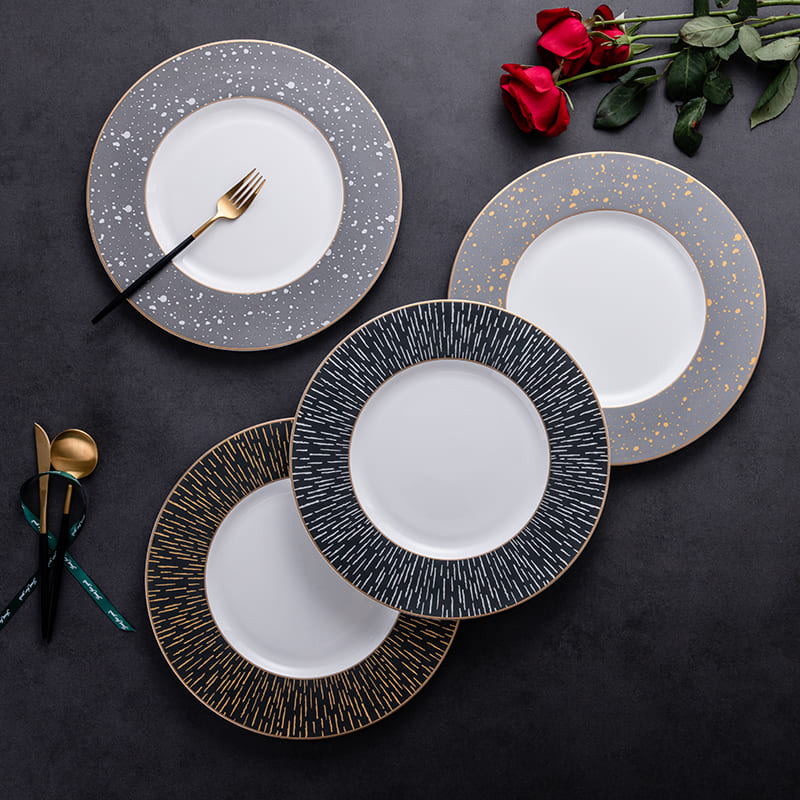 Modern Restaurant Plates in Bone China Contemporary Dinnerware PITO (3)