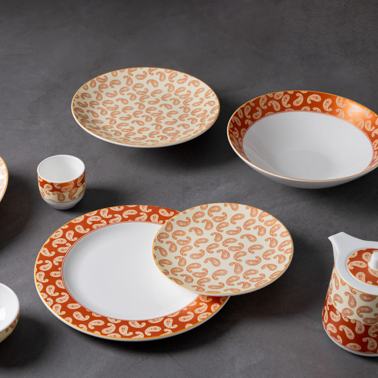 Paisley Print Dinnerware Fine Porcelain (4)