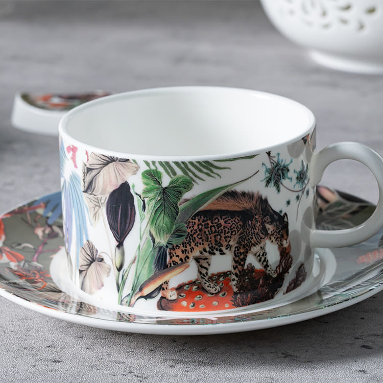 Tafelservice mit tropischem Tiermotiv (1)