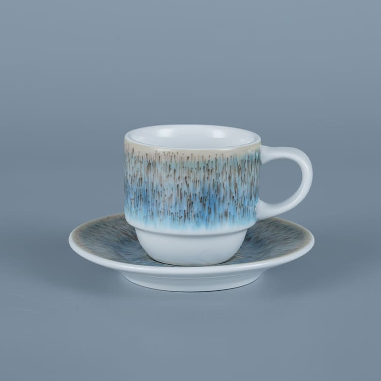 Blue Nova Royal White Porcelain Cups (3)