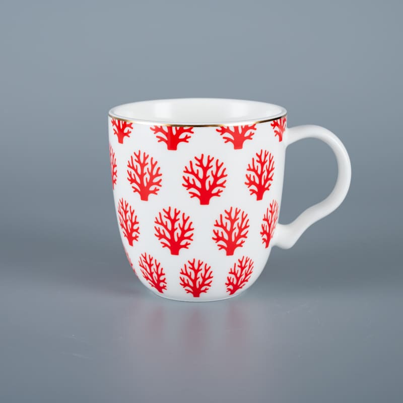 Caneca Coral 340ml Porcelana Fina 2
