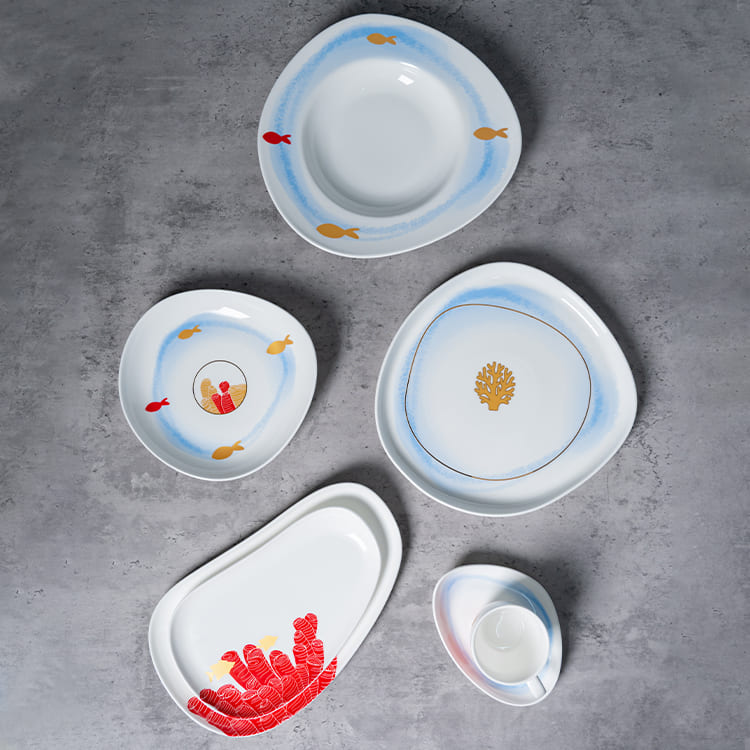 Placa retangular branca irregular com padrão coral (1)