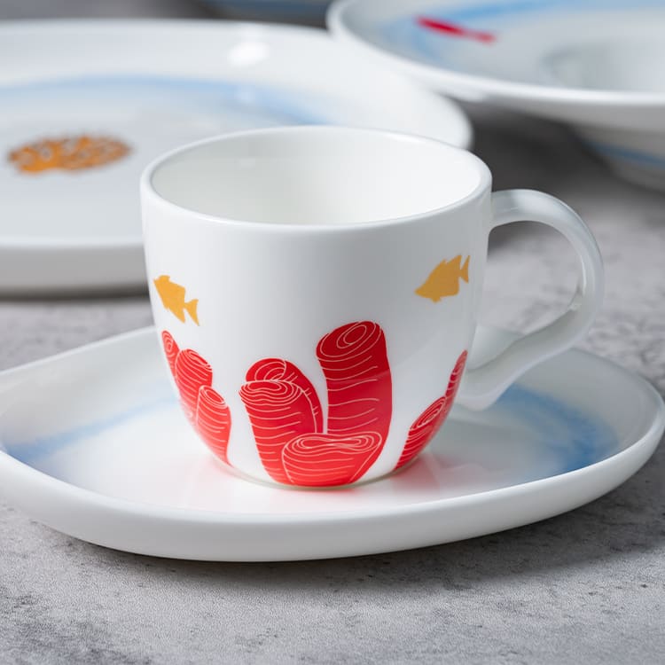 Conjunto exclusivo de xícara de café expresso com pires (3)