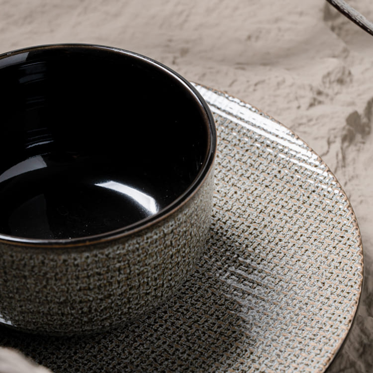 Dark Grey Porcelain Dinnerware (5)