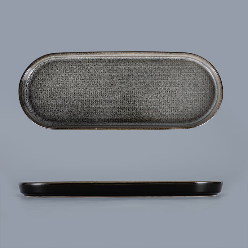 Grey Rectangle Serving Plate (3)