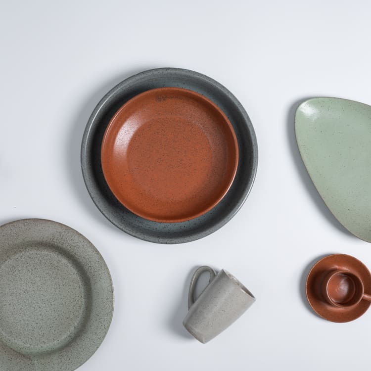 Vajilla moteada de varios colores (5)