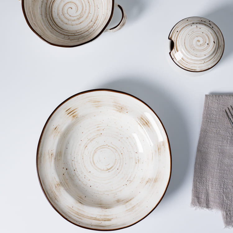 Porcelain Reactive Glaze Plate Dinnerware (2)