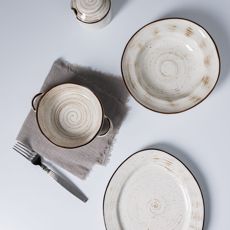 Porcelain Reactive Glaze Plate Dinnerware (5)