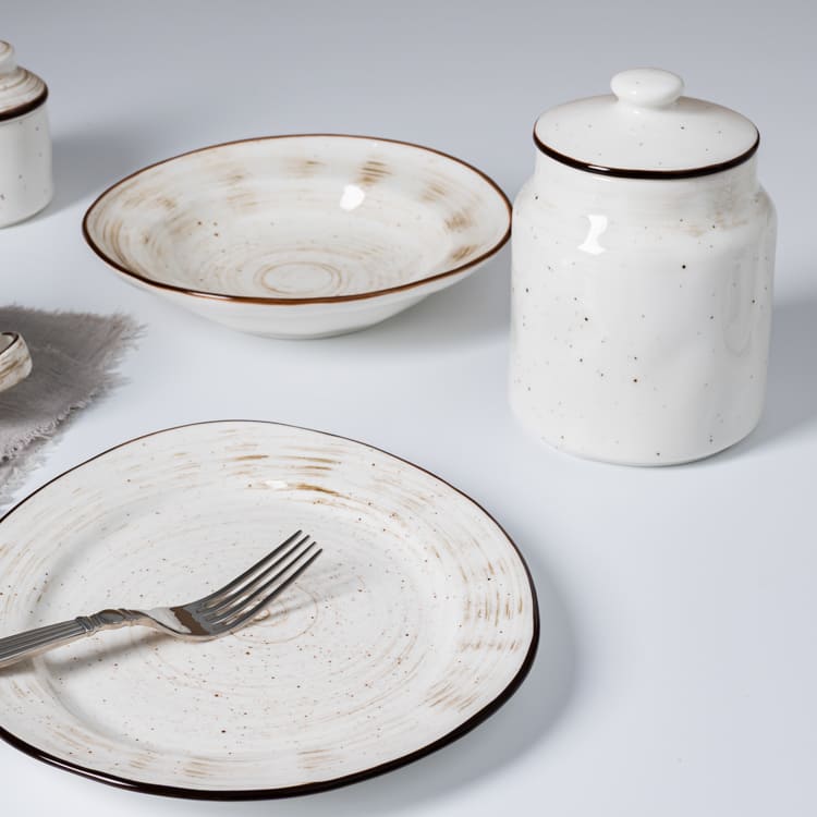 Porcelain Reactive Glaze Plate Dinnerware (6)