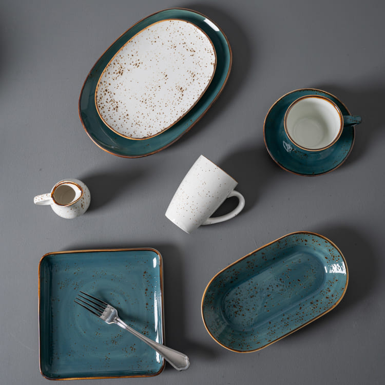 Porcelain Square Coup Plate (2)