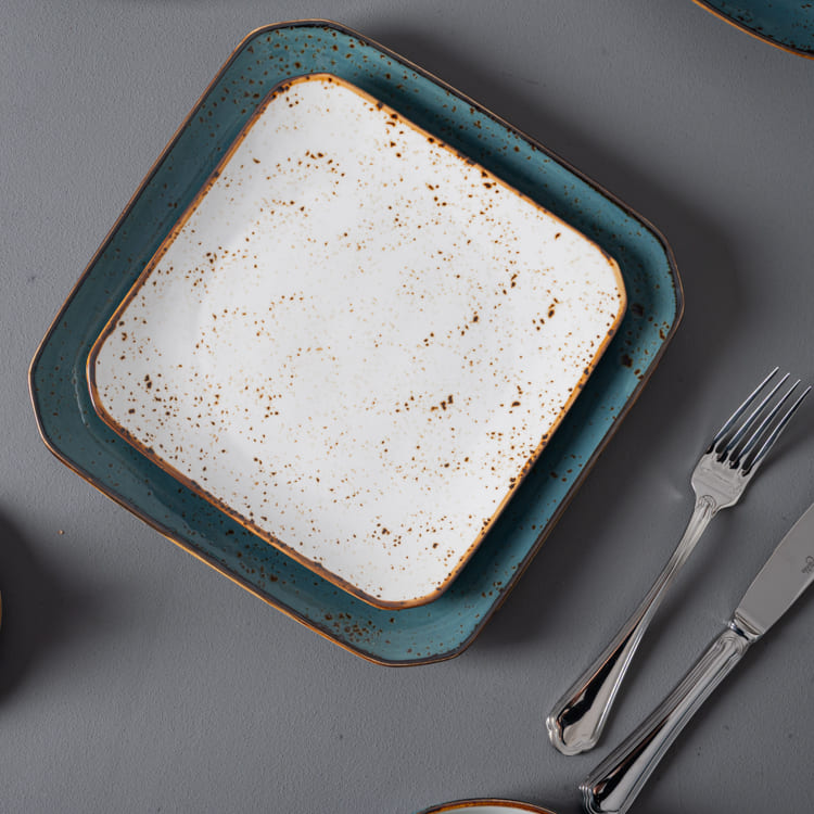 Porcelain Square Coup Plate (4)