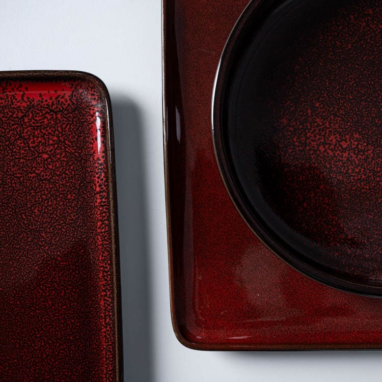 Red Glaze Porcelain Dinnerware Set (1)