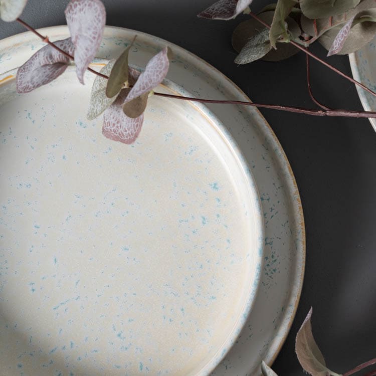 Placa redonda de borde recto