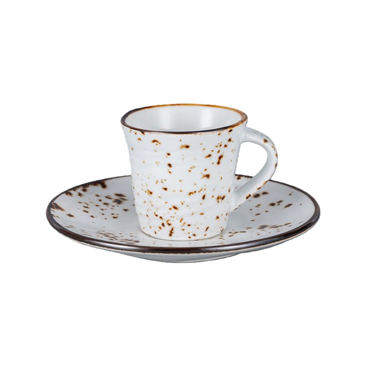 Speckled Porcelain Coffee Cup & Pires (10)