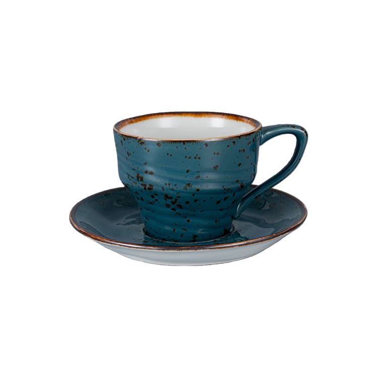 Speckled Porcelain Coffee Cup & Pires (6)