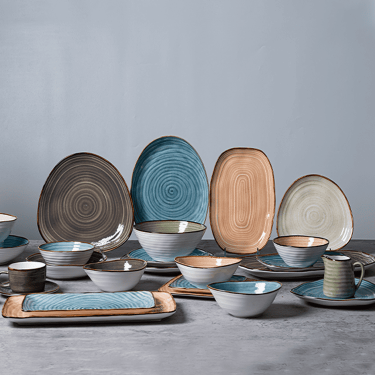 Spiral Textured Porcelain Dinnerware (1)