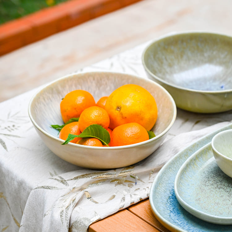 Blue Glazed Dinner Set (4)