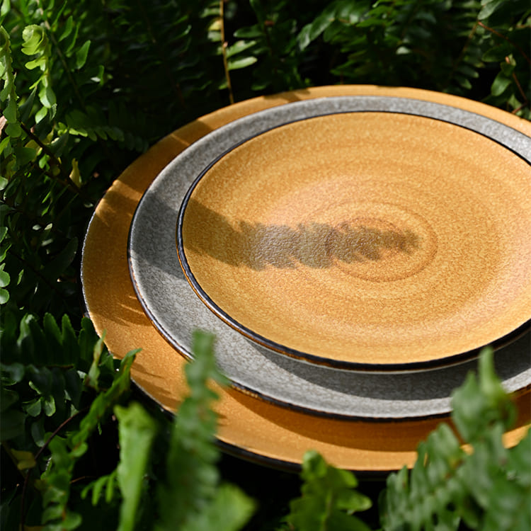 Reactive Glaze Matte Dinner Plates (3)