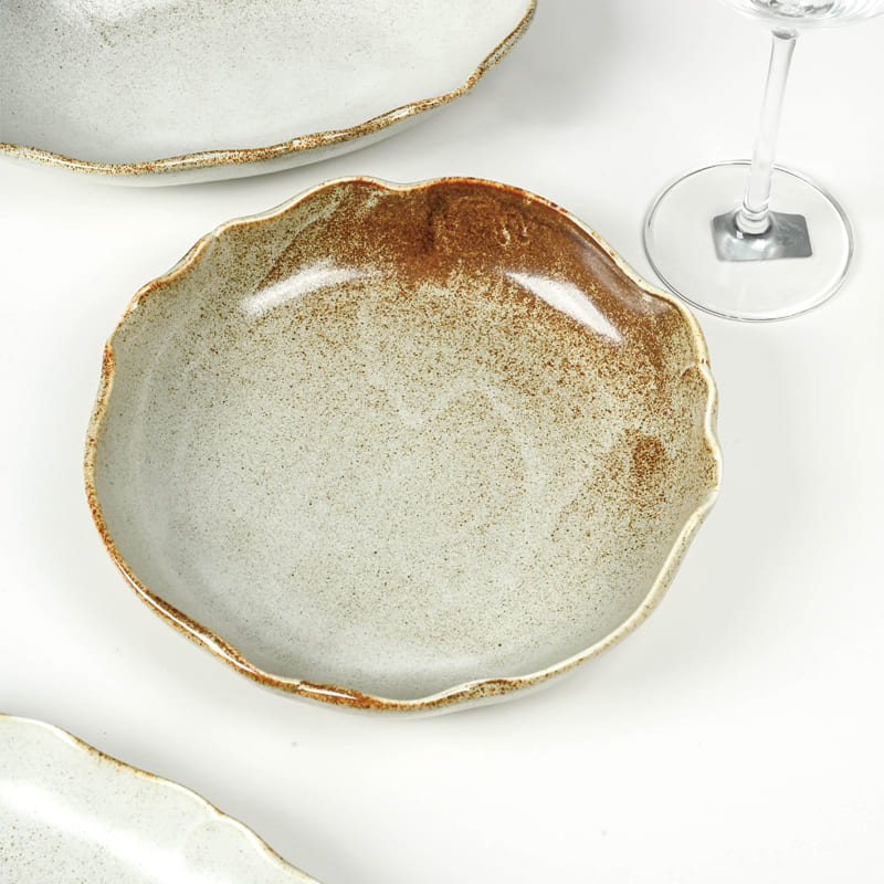 Reactive Glaze Porcelain Dinner Plates (2)