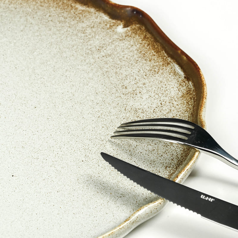 Reactive Glaze Porcelain Dinner Plates (5)