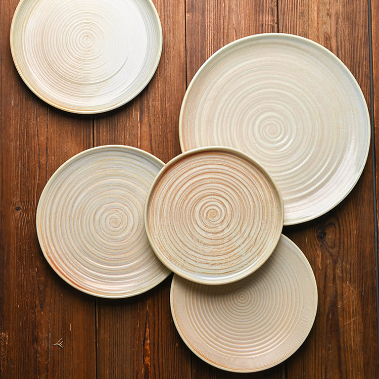 Spiral Porcelain Round Dinner Plate (1)