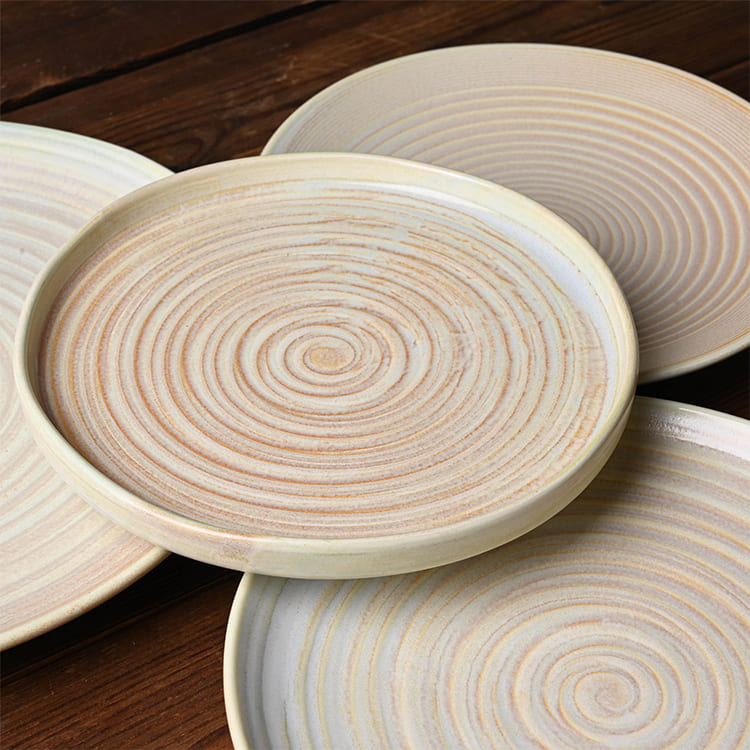 Spiral Porcelain Round Dinner Plate (2)