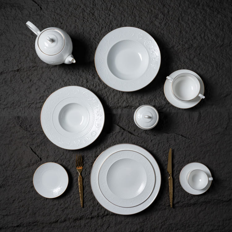 White Bone China Dinnerware Set (1)