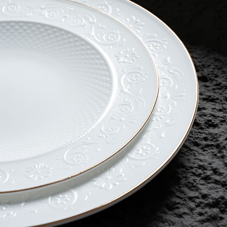 White Bone China Dinnerware Set (5)