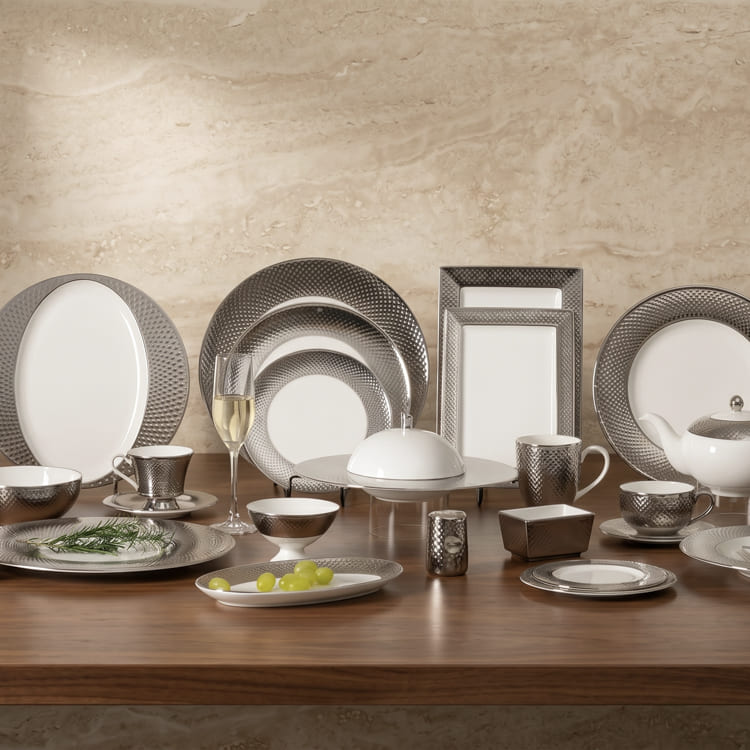 Bone China Tableware with Silver Electroplating (3)