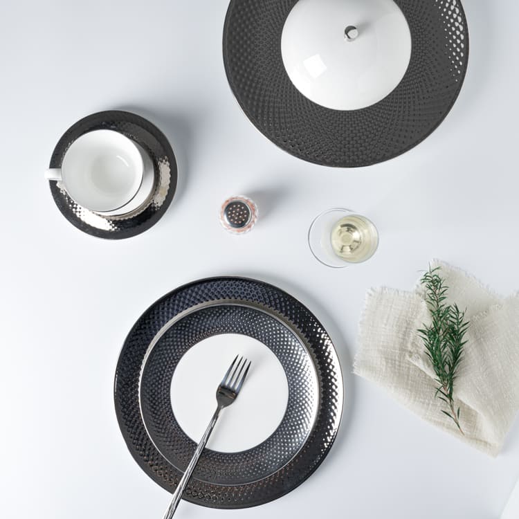 Bone China Tableware with Silver Electroplating (5)