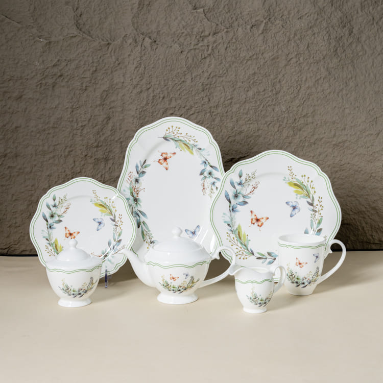 Butterfly Garden Fine Porcelain Dinnerware Set (2)
