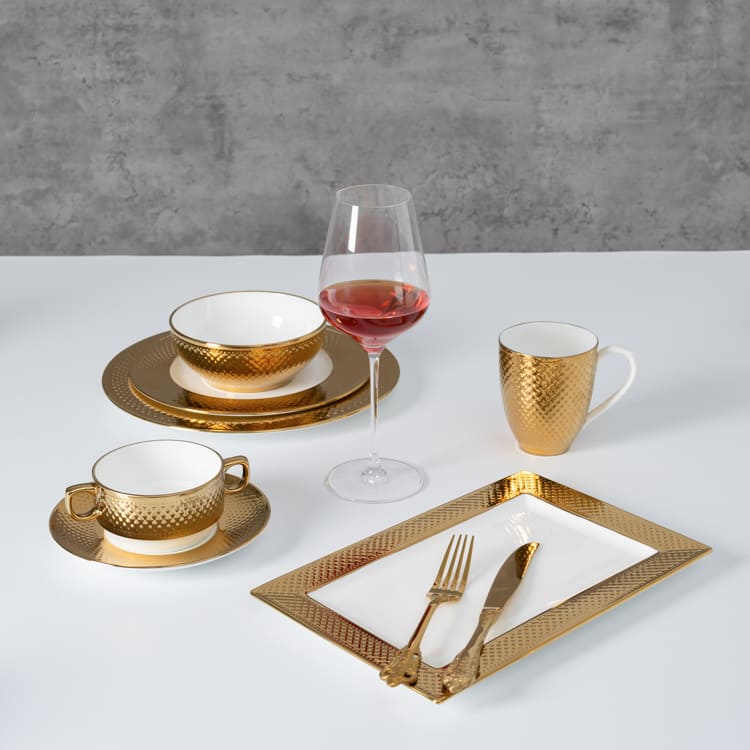 Gold Electroplating Bone China Dinnerware Set (1)