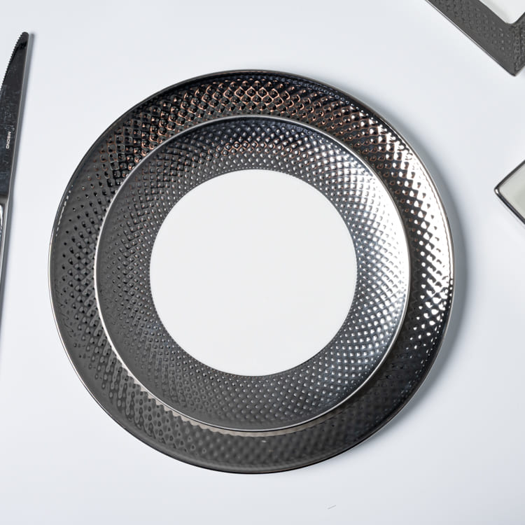 Silver Dinner Plate with Electroplated Finish (1)