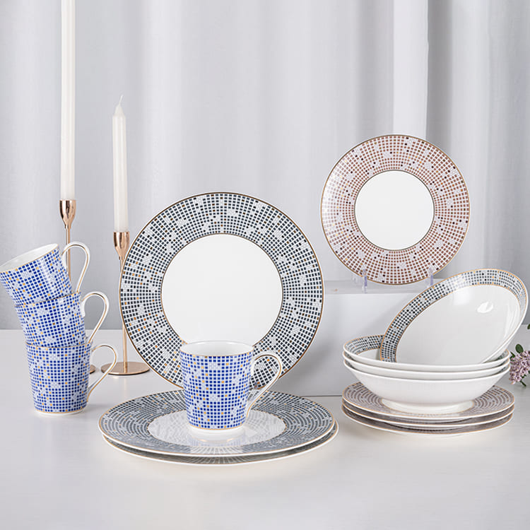 Colorful Neon 16 Piece Dinner Set (3)