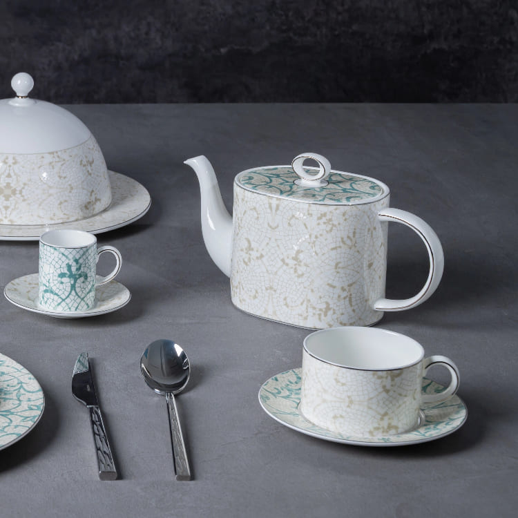 Coral Murmur 1000ml Fine China Teapot (1)