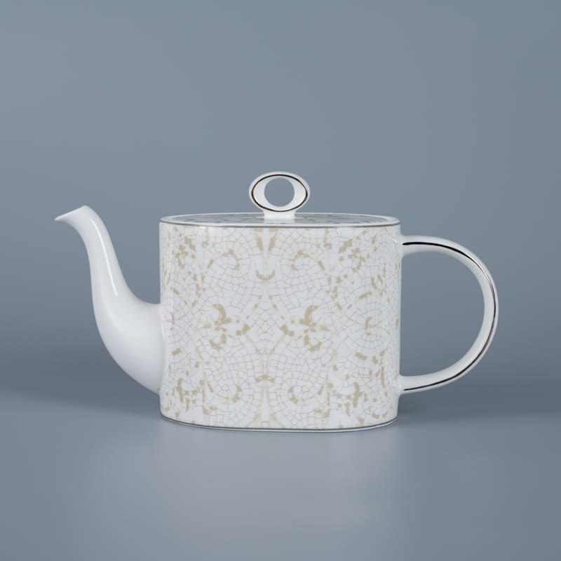 Coral Murmur 1000ml Fine China Teapot (2)