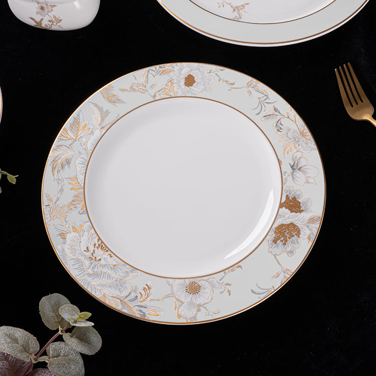 Splendid Flourishing Bone China Dinnerware Set (6)